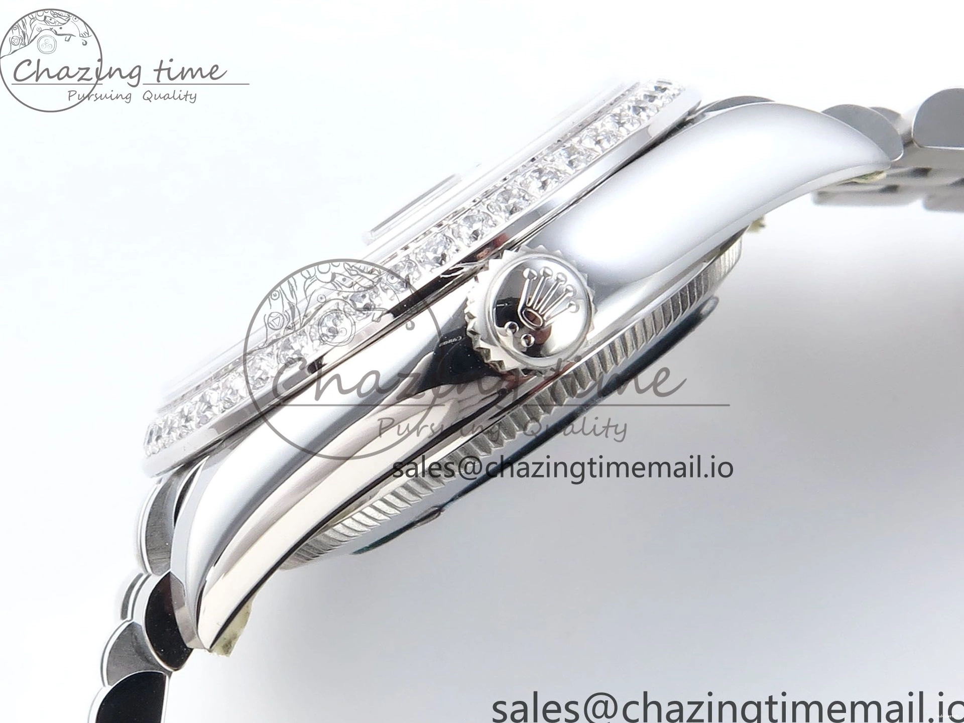 Diamonds Edition ARF Jubilee 278384RBR 904L ETA DateJust SS Bracelet on Stick Best 1:1 2688 Steel Green 31 Dial Bezel 0110